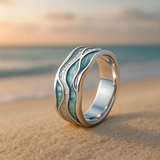 Anello Aurora delle Onde dell'Oceano e della Spiaggia